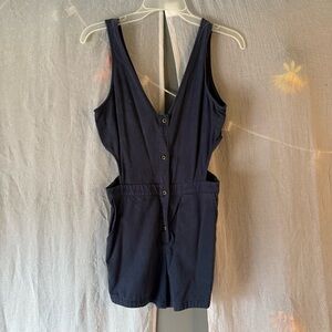 Forever 21 Navy Blue Cutout Romper